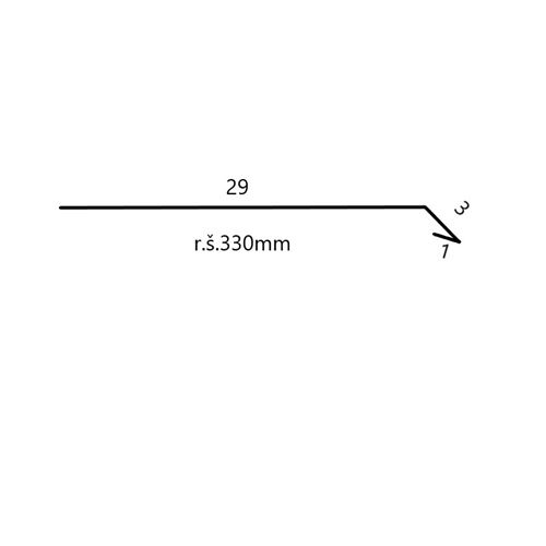 Odkvapnice šírka 330mm dĺžka 2m tehlová RAL 8004