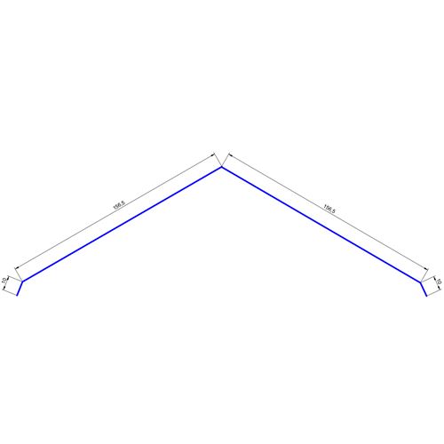 Hrebenáč šírka 330mm dĺžka 2m tehlová RAL 8004